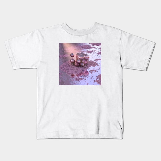 Purple Kids T-Shirt by eve__3d